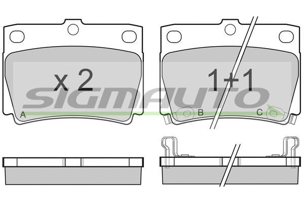Brake Pad Set, disc brake (SPB057)