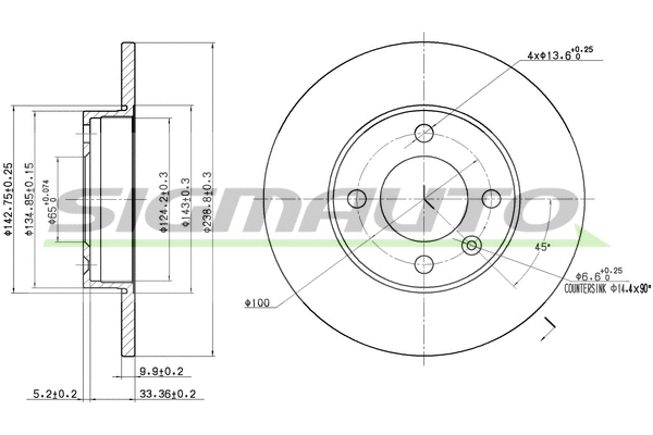 Brake Disc (DBA042S)