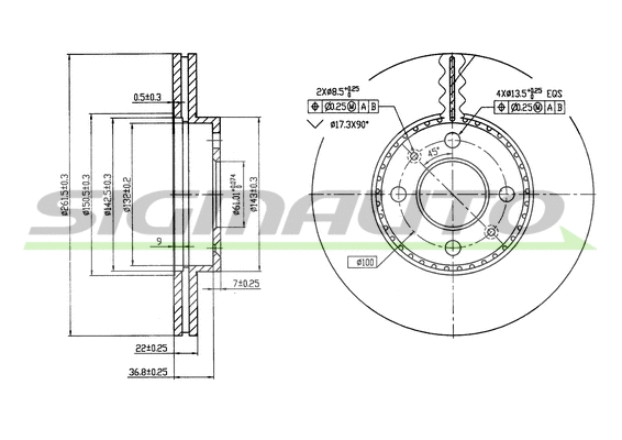 Brake Disc (DBB006V)
