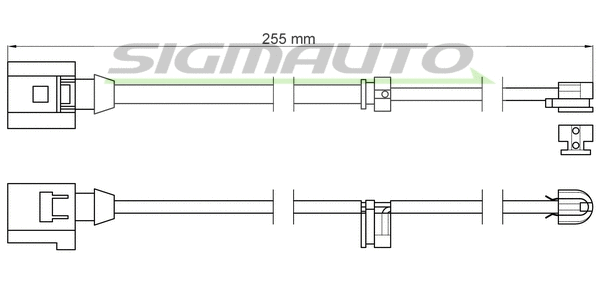 Warning Contact, brake pad wear (WI0615)
