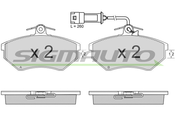 Brake Pad Set, disc brake (SPA533)