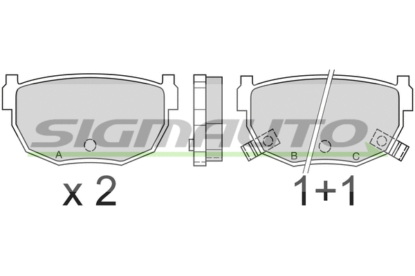 Brake Pad Set, disc brake (SPA357)