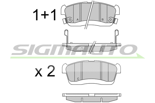 Brake Pad Set, disc brake (SPB575)