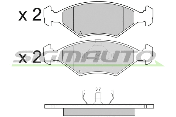 Brake Pad Set, disc brake (SPA977)