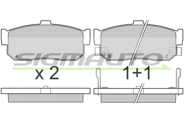 Brake Pad Set, disc brake (SPA513)