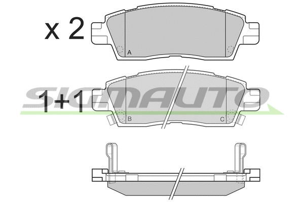 Brake Pad Set, disc brake (SPB309)