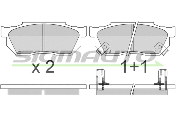 Brake Pad Set, disc brake (SPA289)