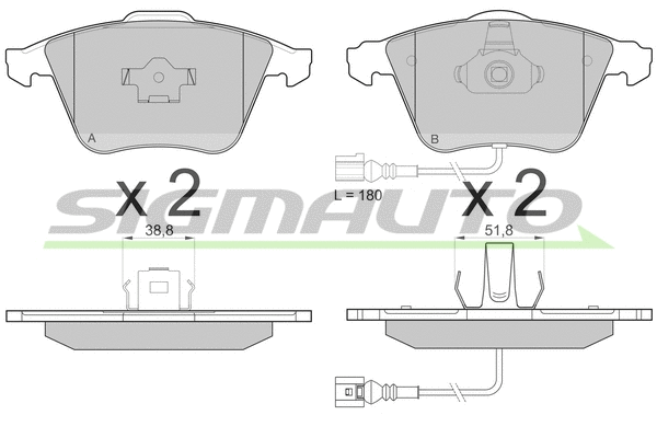 Brake Pad Set, disc brake (SPB136)