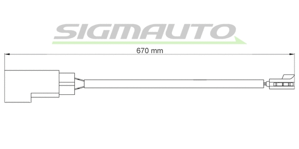 Warning Contact, brake pad wear (WI0800)