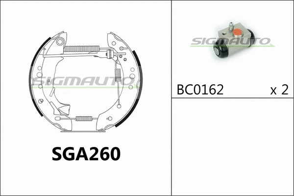 Brake Shoe Set (SGA260)