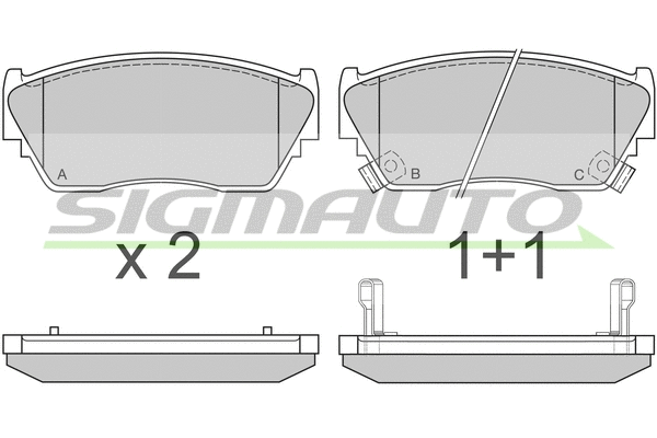 Brake Pad Set, disc brake (SPA511)