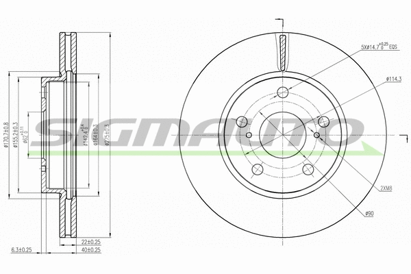Brake Disc (DBB789V)