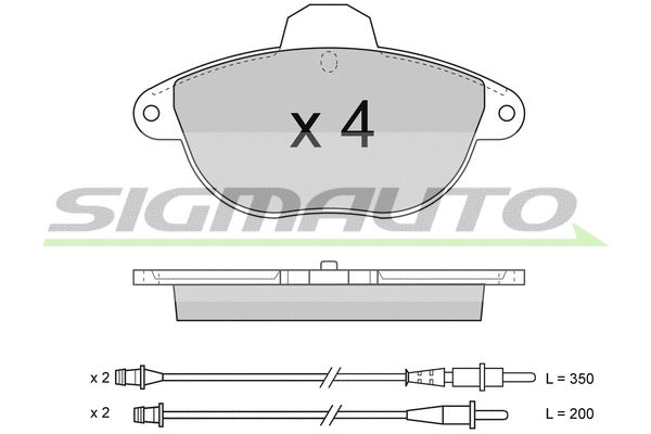 Brake Pad Set, disc brake (SPA737)