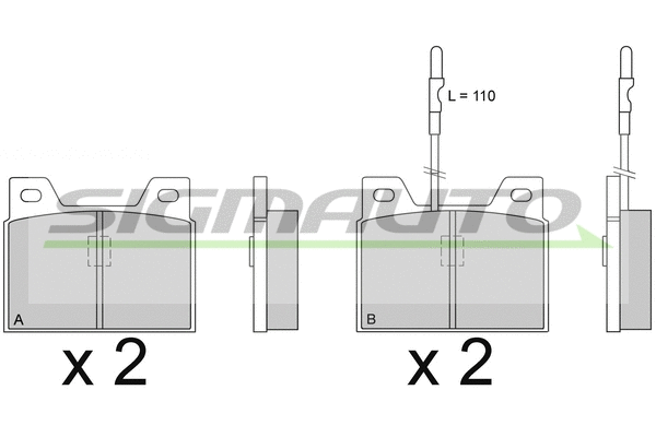 Brake Pad Set, disc brake (SPA066)
