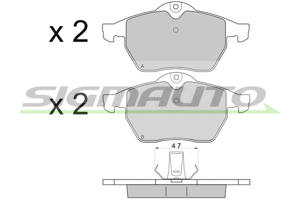 Brake Pad Set, disc brake (SPA692)