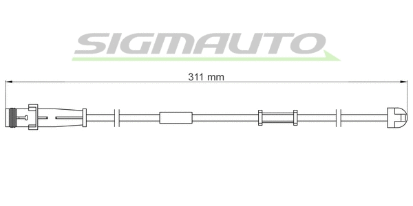 Warning Contact, brake pad wear (WI0619)