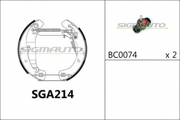 Brake Shoe Set (SGA214)