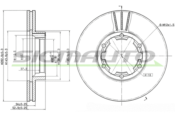Brake Disc (DBB016V)