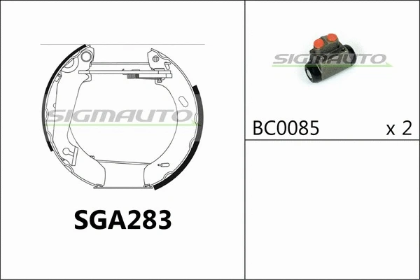 Brake Shoe Set (SGA283)