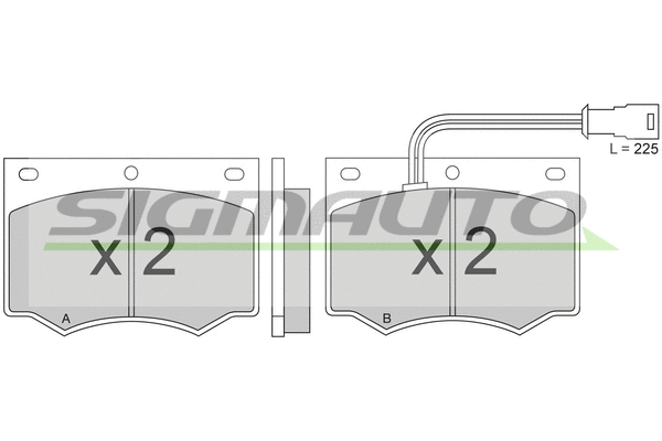 Brake Pad Set, disc brake (SPA193)
