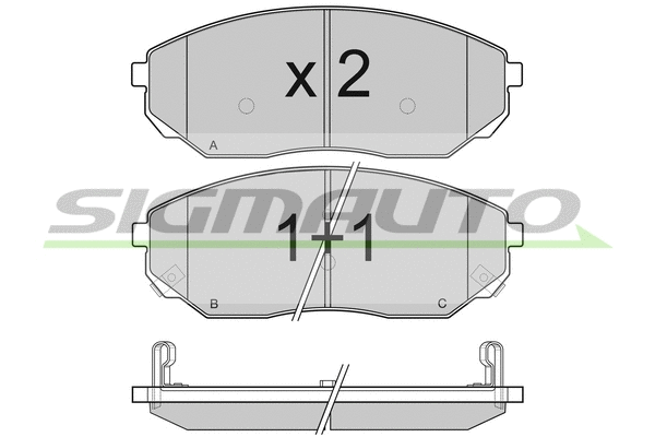 Brake Pad Set, disc brake (SPB116)