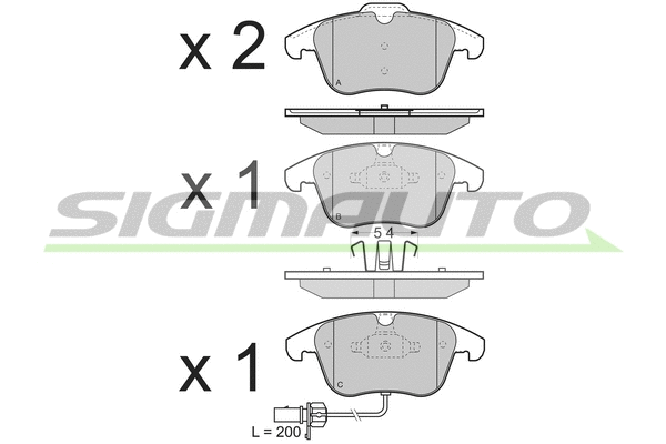 Brake Pad Set, disc brake (SPB348)