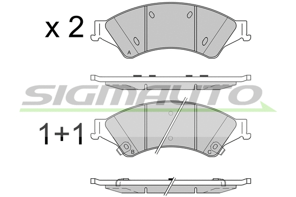 Brake Pad Set, disc brake (SPB527)