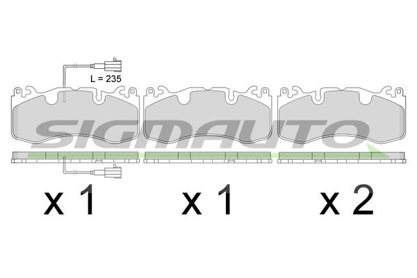 Brake Pad Set, disc brake (SPB800)