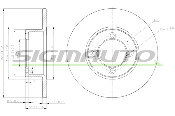 Brake Disc (DBA001S)