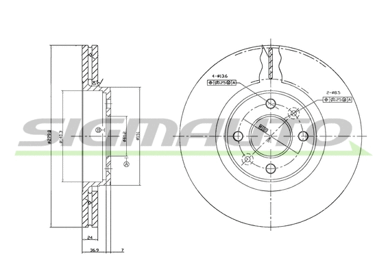 Brake Disc (DBB124V)