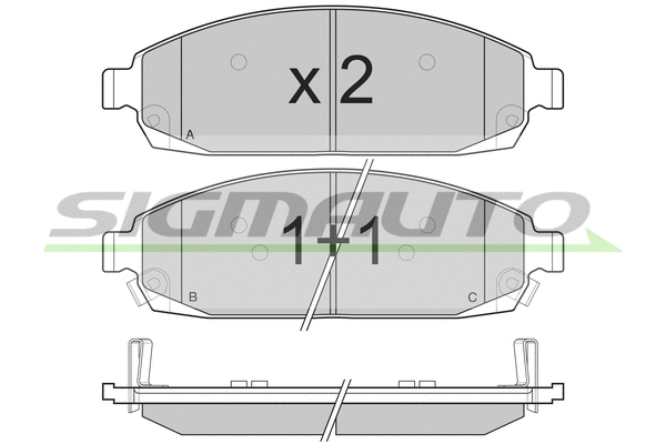 Brake Pad Set, disc brake (SPB238)
