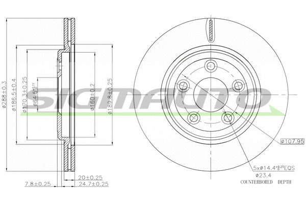 Brake Disc (DBB108V)