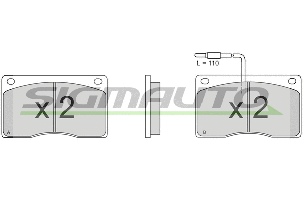 Brake Pad Set, disc brake (SPA340)