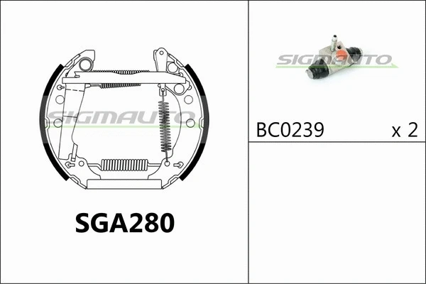 Brake Shoe Set (SGA280)