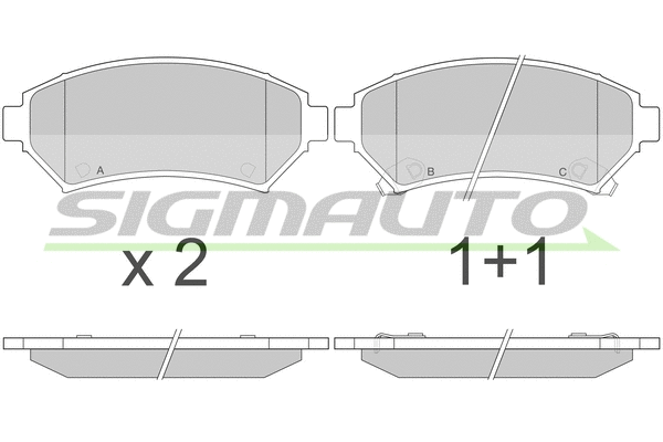 Brake Pad Set, disc brake (SPA876)