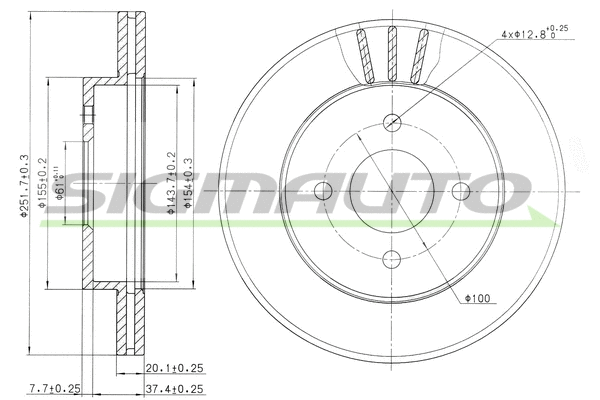 Brake Disc (DBB885V)