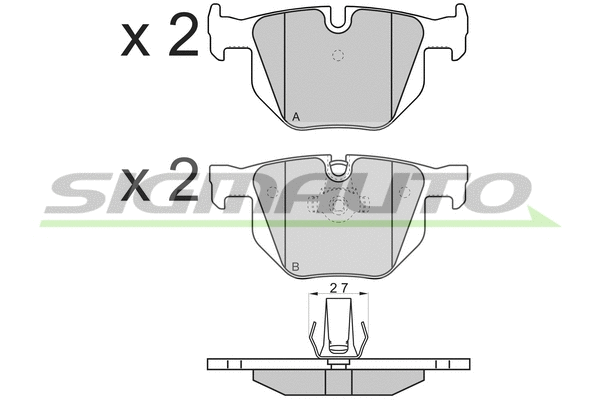 Brake Pad Set, disc brake (SPB173)