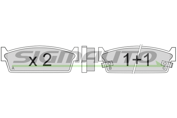 Brake Pad Set, disc brake (SPA347)