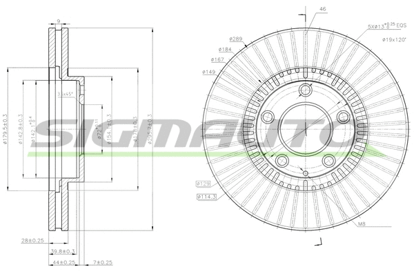 Brake Disc (DBC262V)