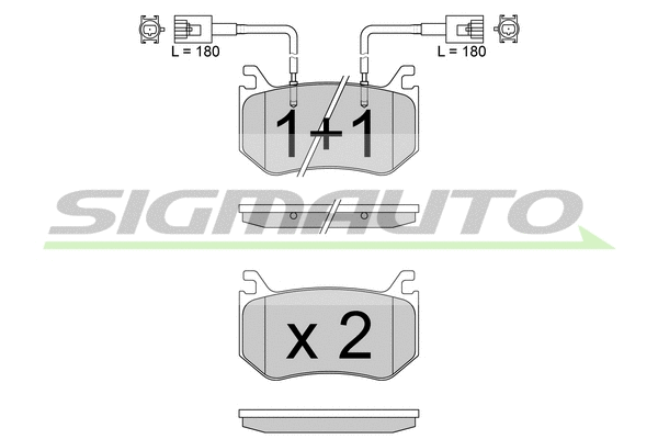 Brake Pad Set, disc brake (SPB816)