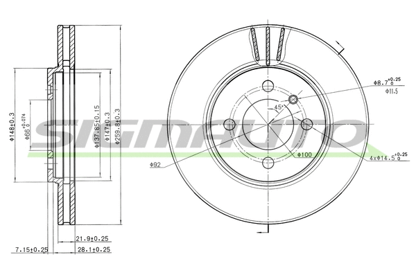 Brake Disc (DBA182V)