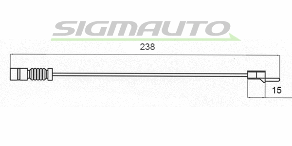 Warning Contact, brake pad wear (WI0579)