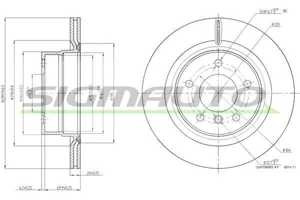 Brake Disc (DBC198V)
