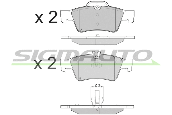 Brake Pad Set, disc brake (SPB088)