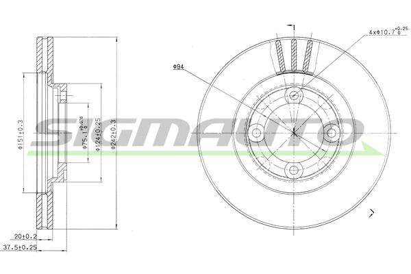 Brake Disc (DBA394V)