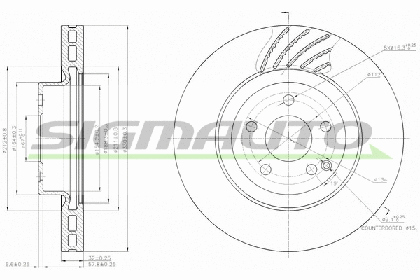 Brake Disc (DBB595V)