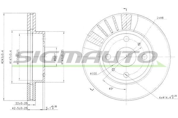 Brake Disc (DBA405V)