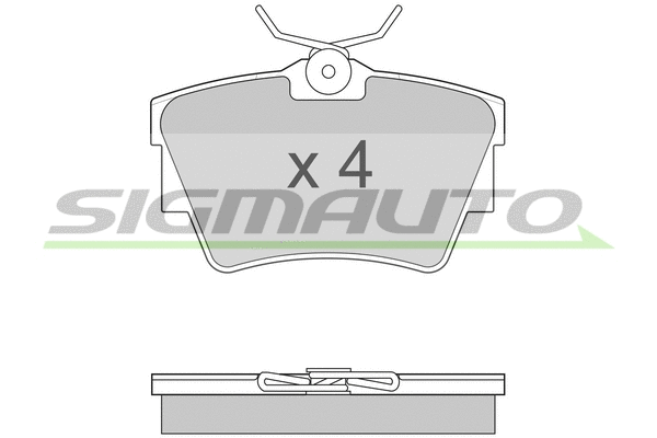 Brake Pad Set, disc brake (SPA866)