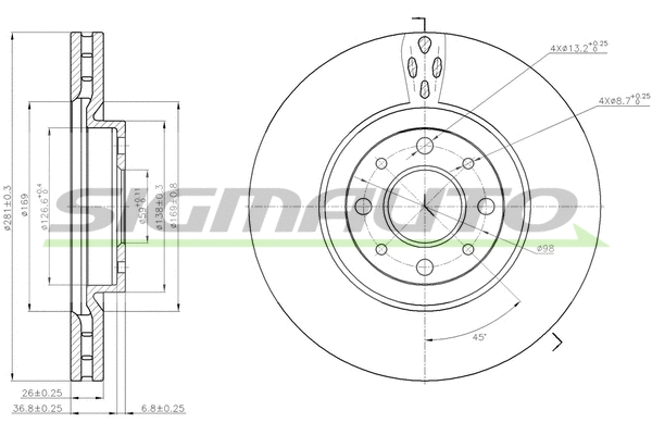 Brake Disc (DBB122V)