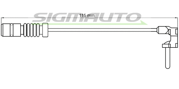 Warning Contact, brake pad wear (WI0597)